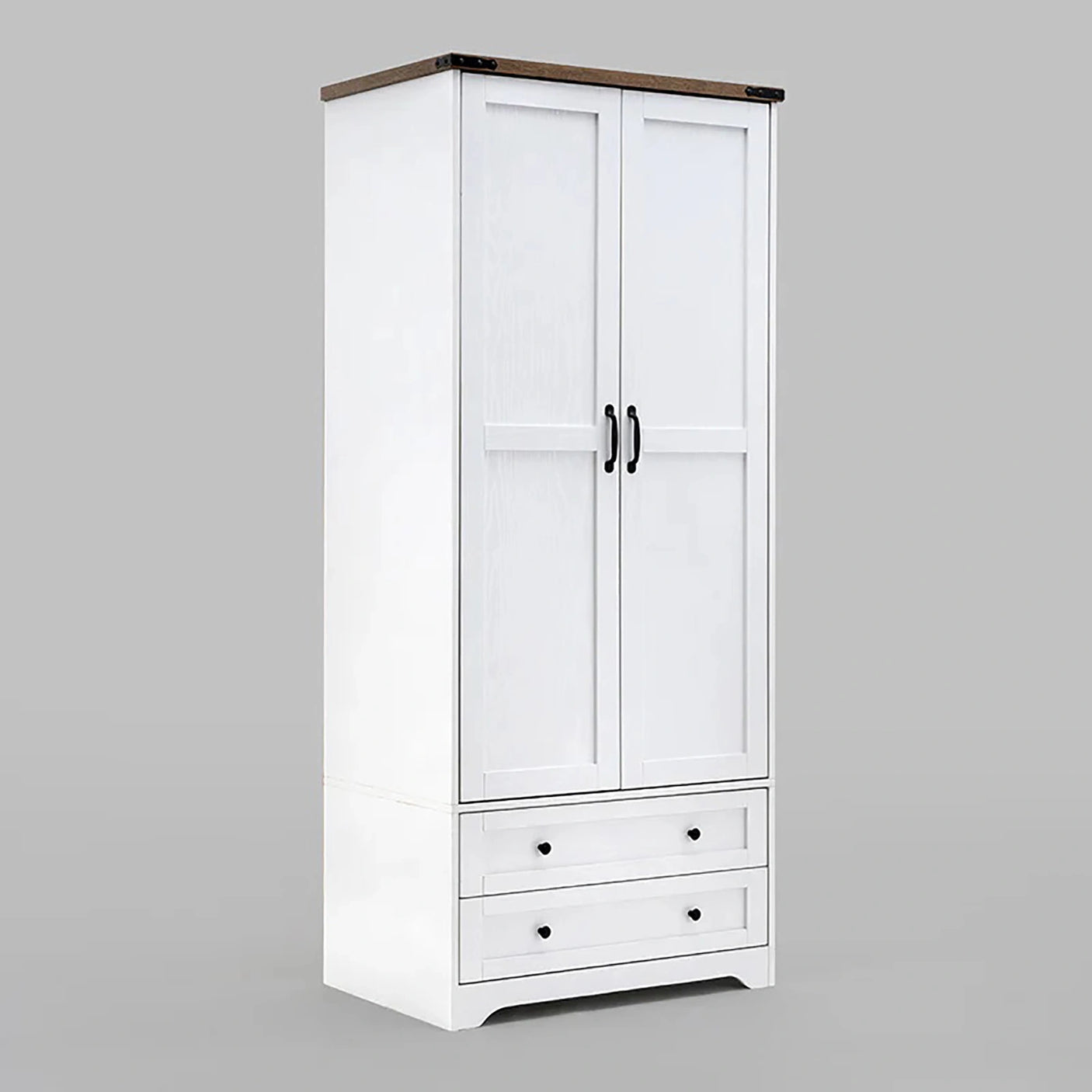 YECHEN 71" Modern Armoire Wardrobe: All-in-One Storage with 2 Drawers & Adjustable Shelves