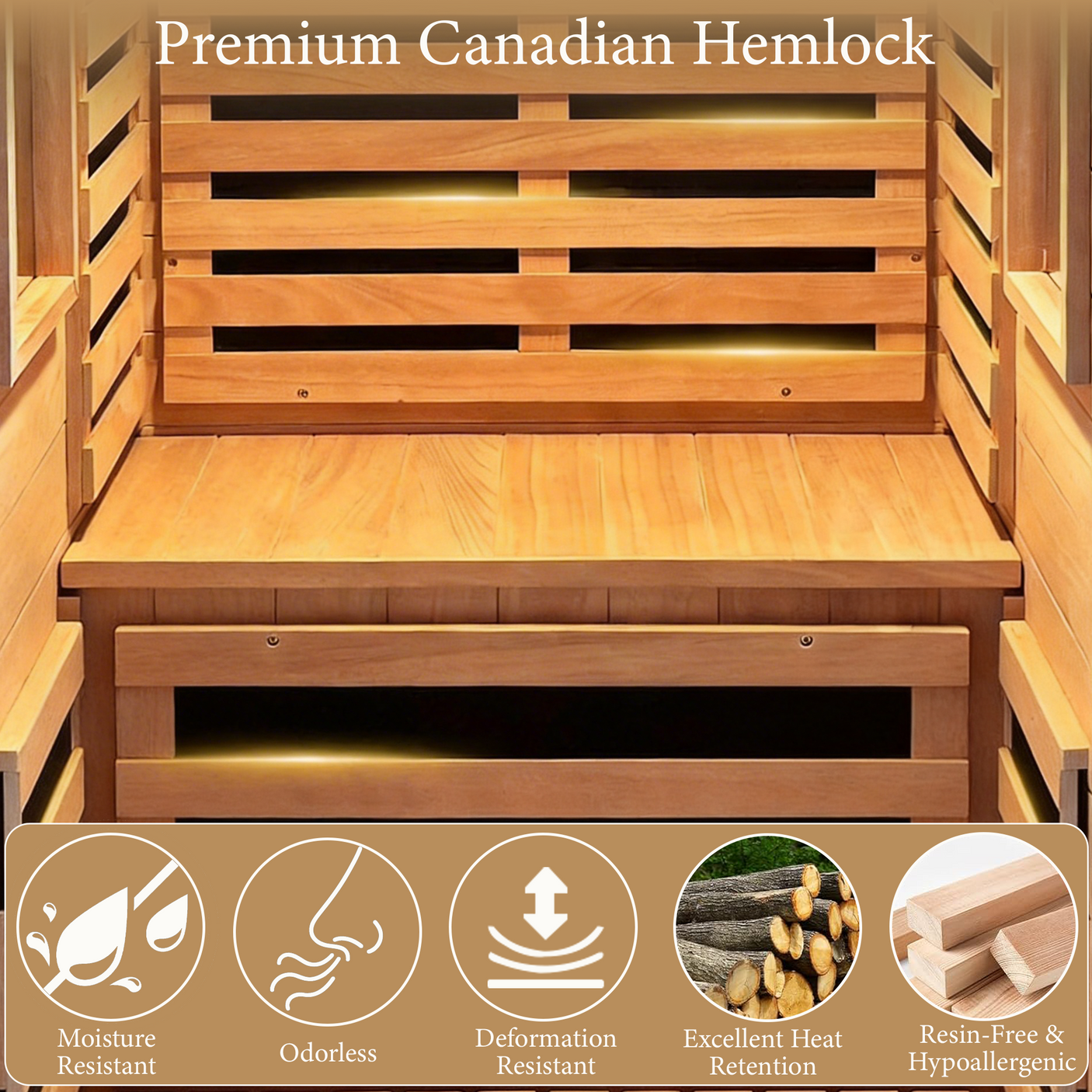 Low EMF Infrared Sauna for Home | 1170W Far Infrared Sauna with Red Light Therapy | 1 Person Carbon Fiber Sauna Room