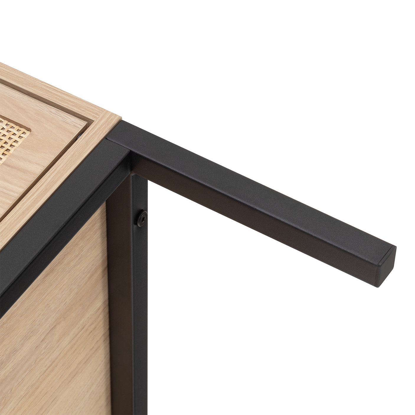Sideboard Cabinet with Natural Rattan Decorated Doors