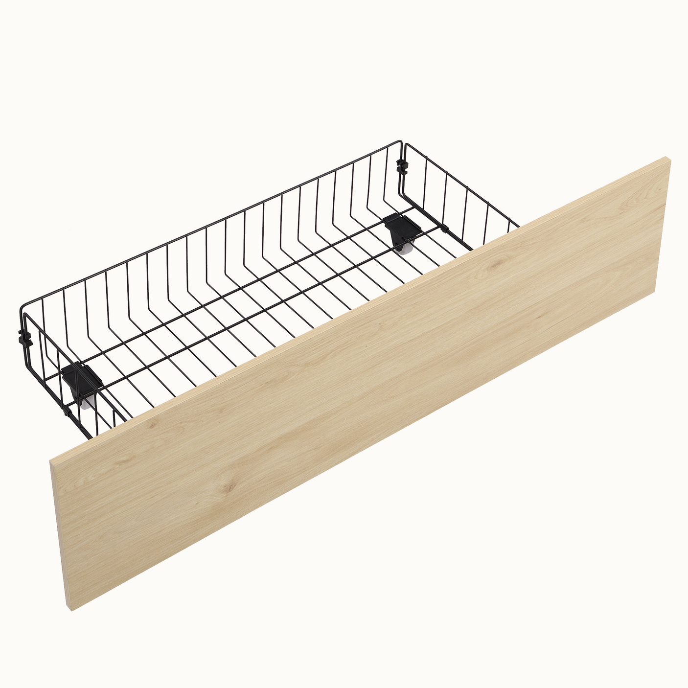 Boho Rattan Queen Bed Frame with Charging Station & 10 Storage Drawers