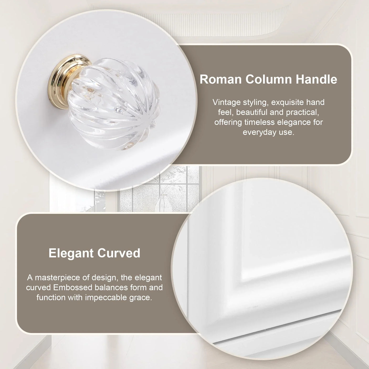 Farmhouse Mid Century Modern Nightstand, 2-Drawer 25" Tall Wood