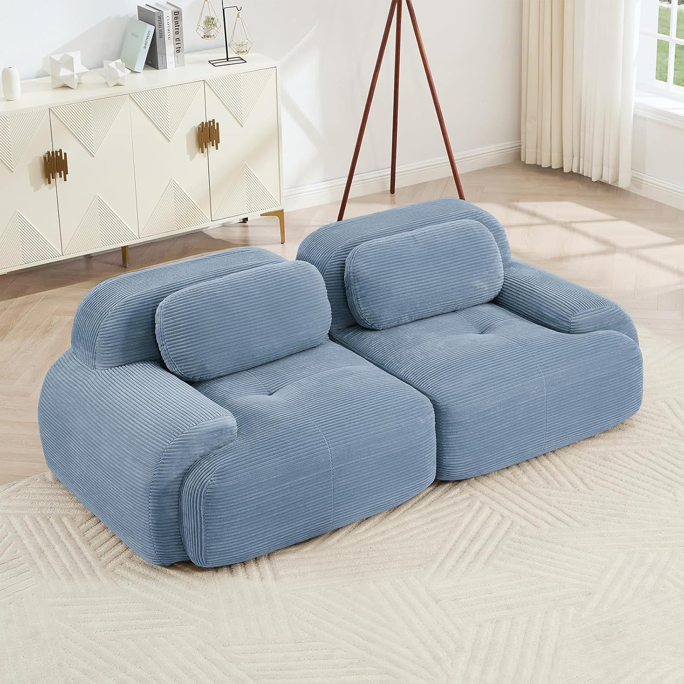Corduroy Cloud Modular Sectional Sofa - No Assembly Required