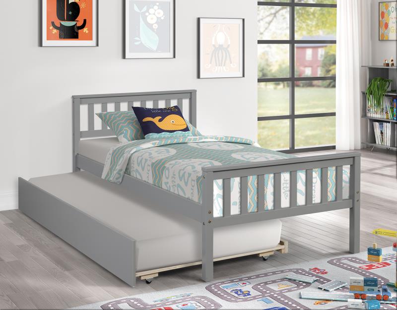 Twin Platform Bed with Trundle