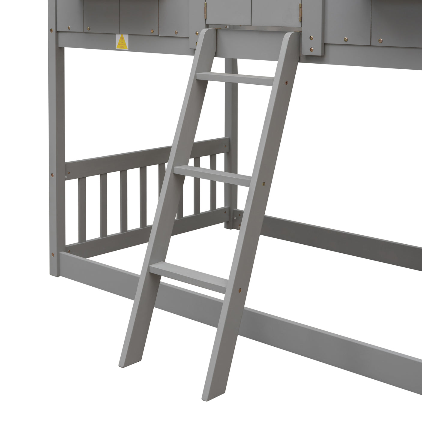 Twin over Twin House Bunk Bed with Roof