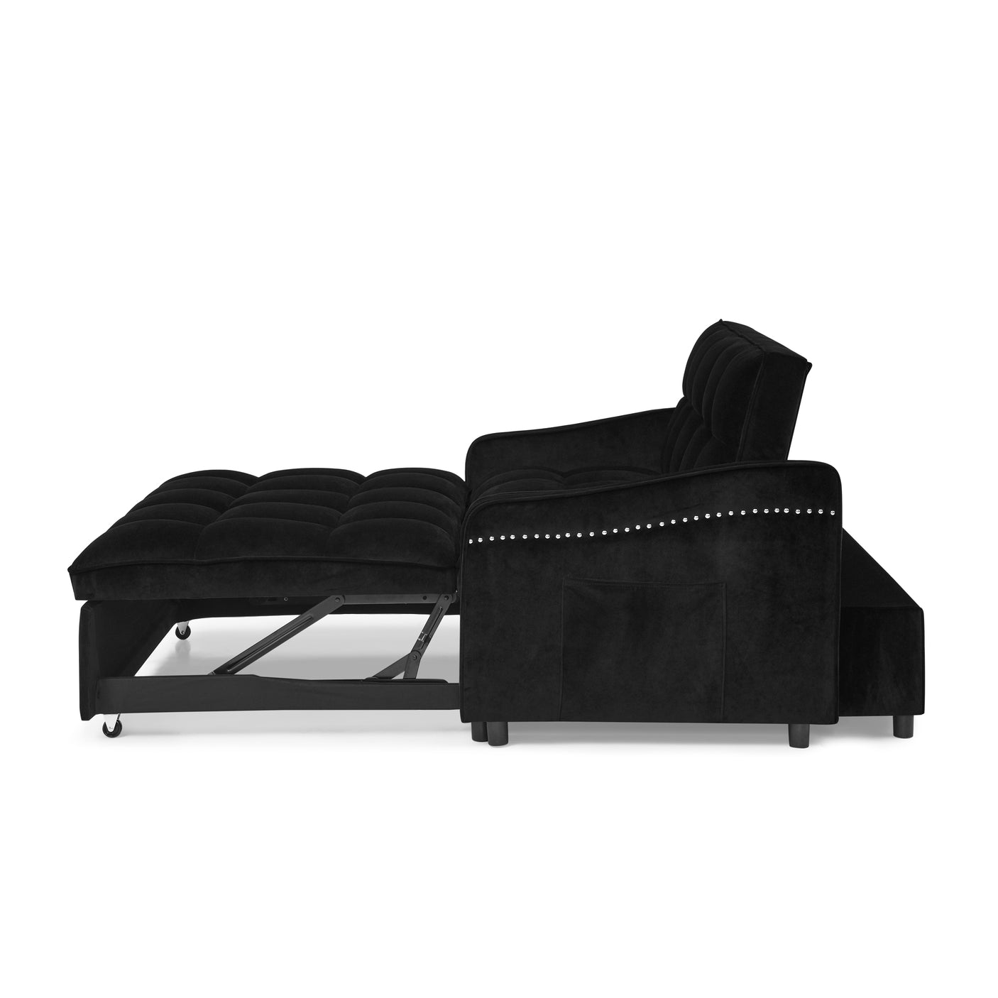 69'' 3-in-1 Folding Convertible Loveseats Sofa Bed