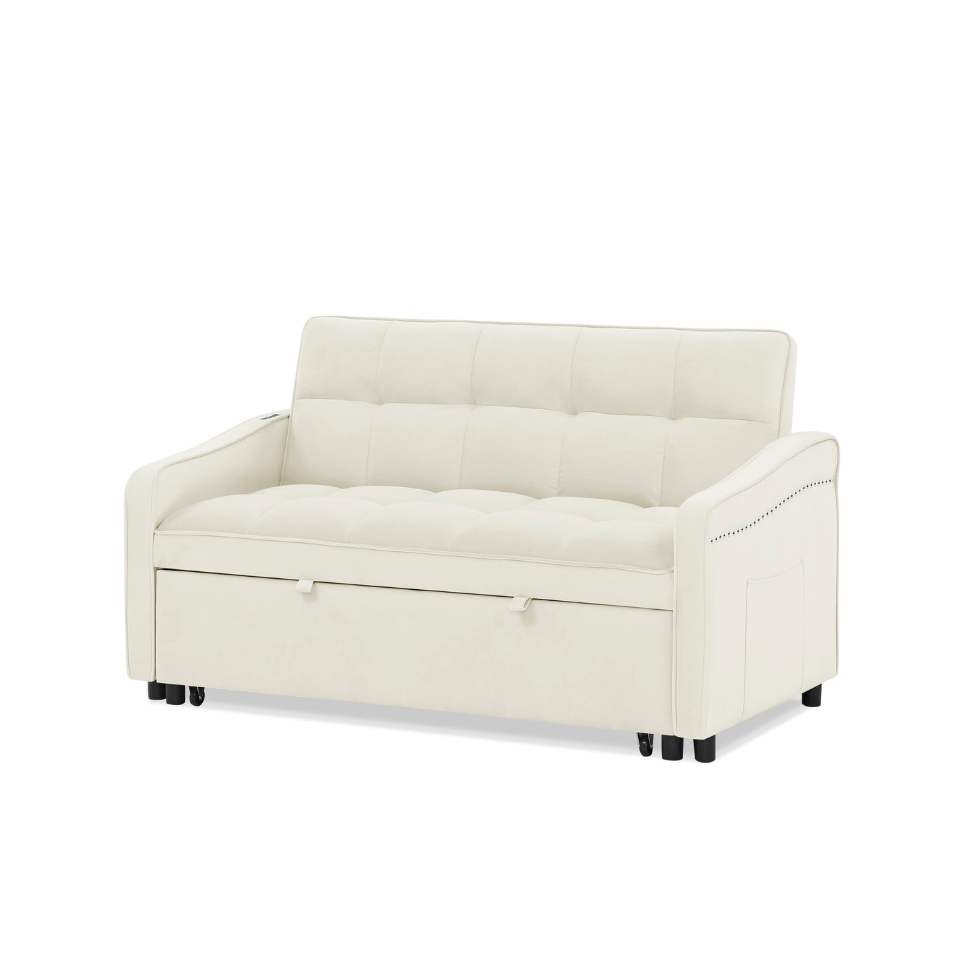 69'' 3-in-1 Folding Convertible Loveseats Sofa Bed