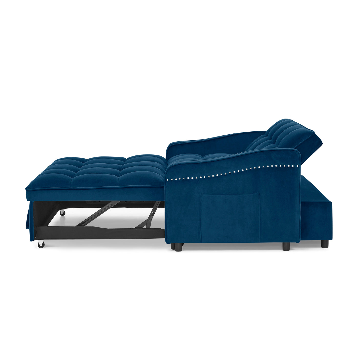 69'' 3-in-1 Folding Convertible Loveseats Sofa Bed