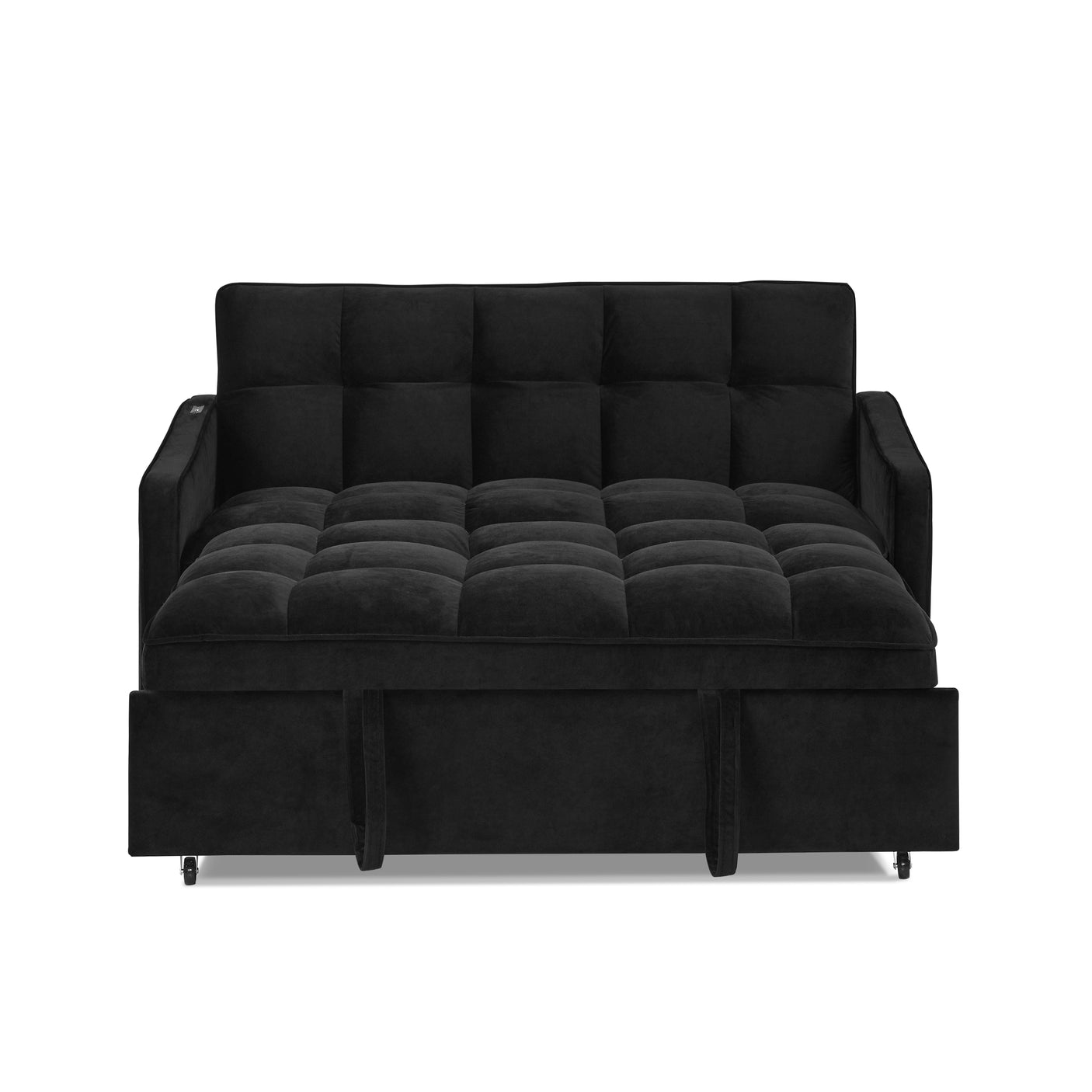 69'' 3-in-1 Folding Convertible Loveseats Sofa Bed