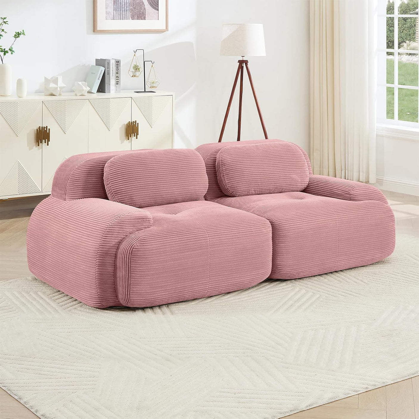 Corduroy Cloud Modular Sectional Sofa - No Assembly Required