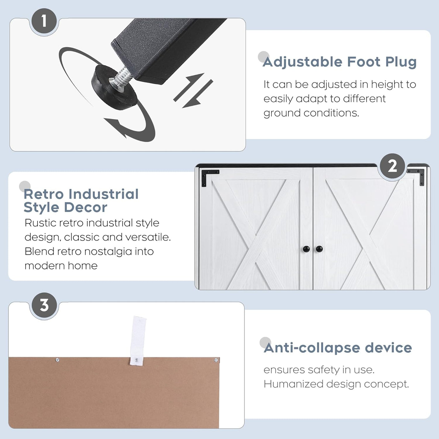 5-Tier Natural Rattan Entryway Shoe Storage Cabinet with Doors