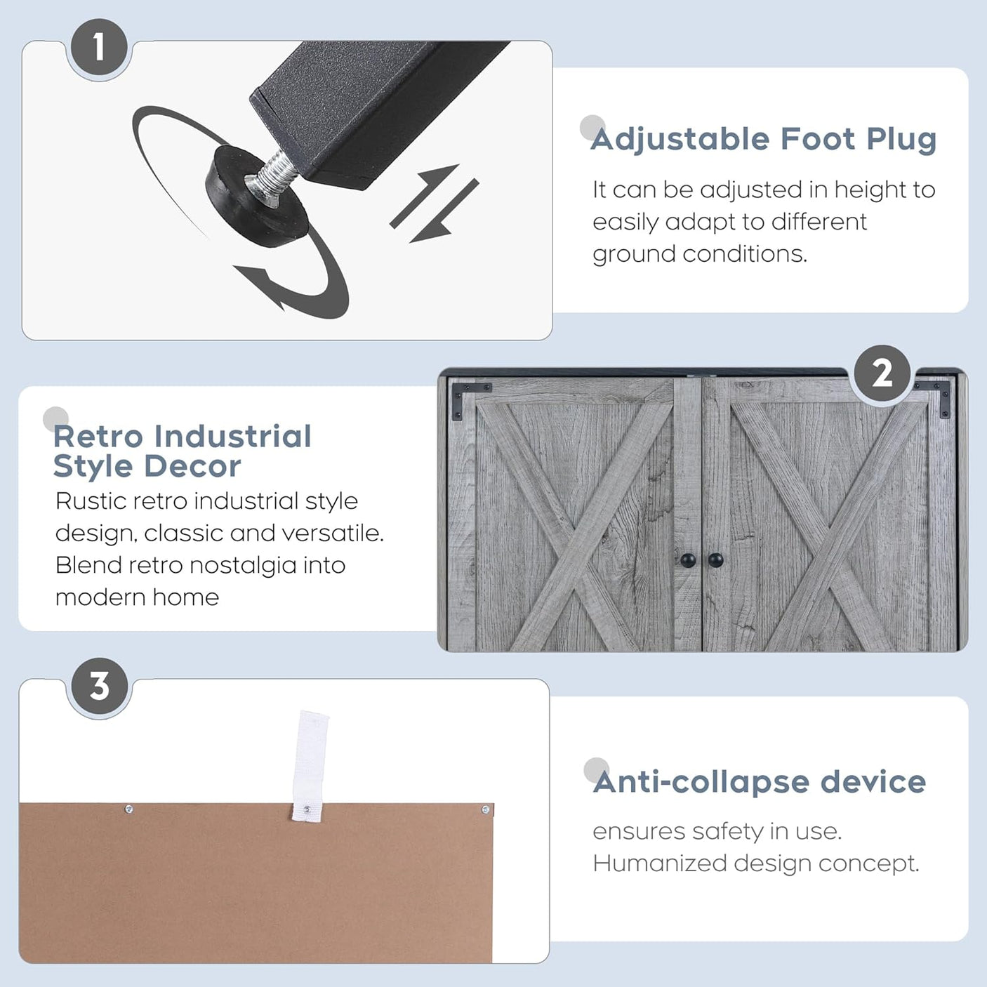 5-Tier Natural Rattan Entryway Shoe Storage Cabinet with Doors