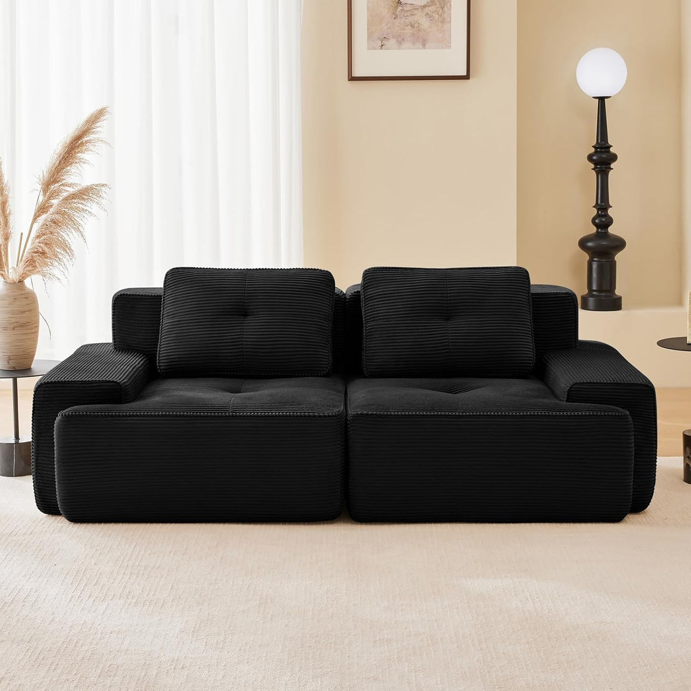 Corduroy Cloud Modular Sectional Sofa - No Assembly Required