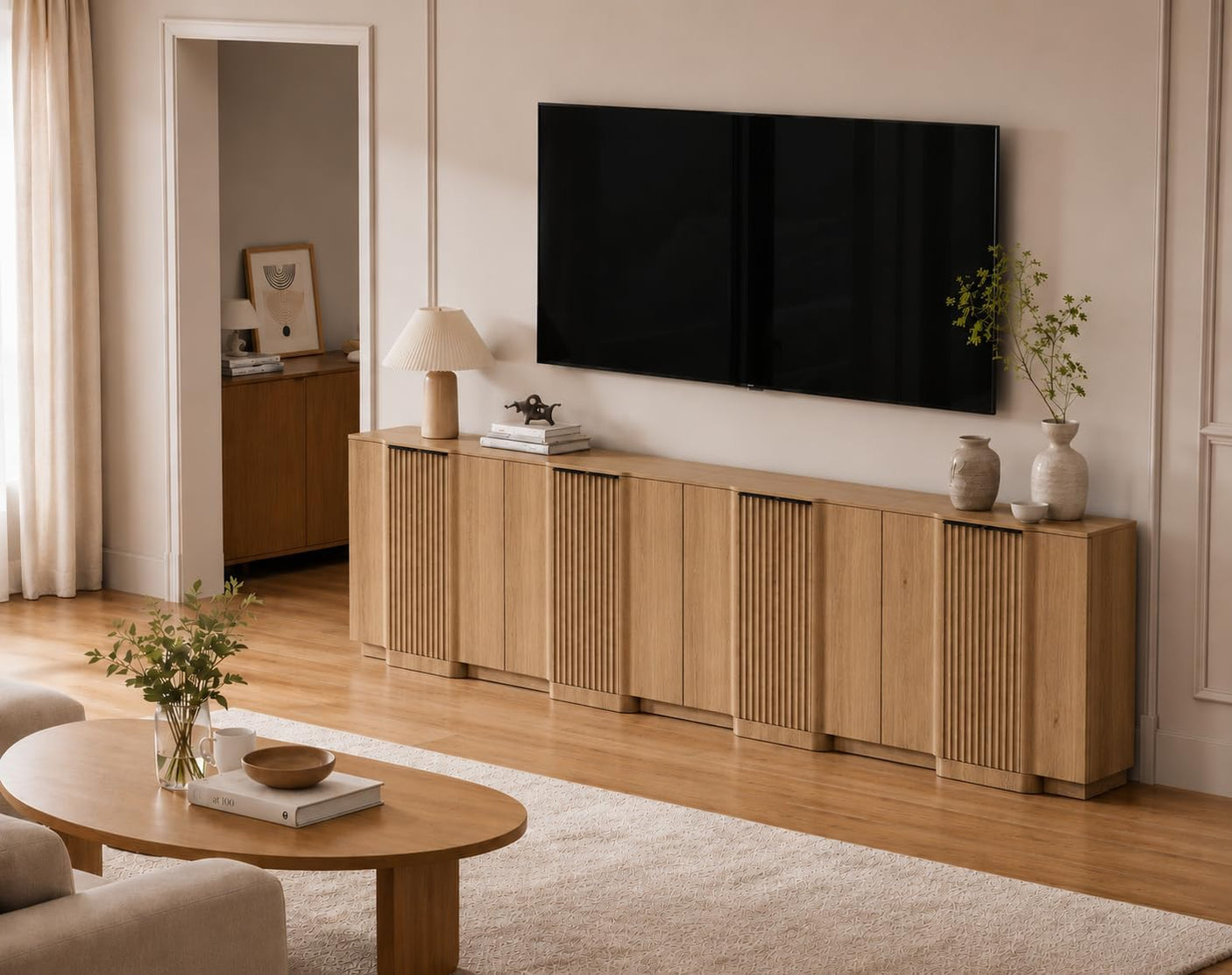 31.5" Modern Buffet Cabinet With Storage