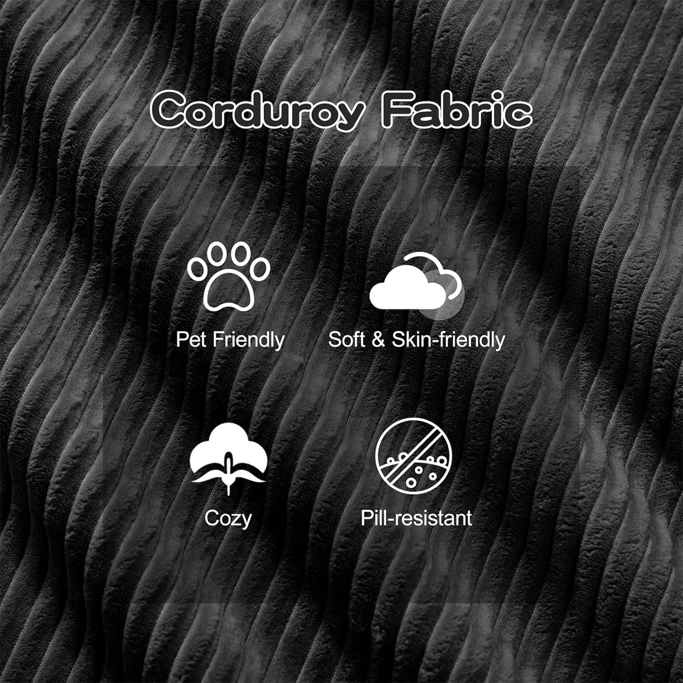 Corduroy Cloud Modular Sectional Sofa - No Assembly Required