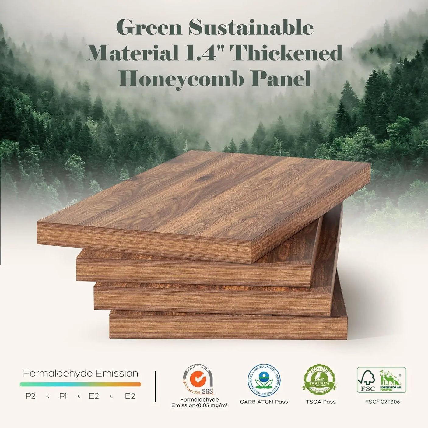 Yechen Modern Coffee Table with Hidden Storage