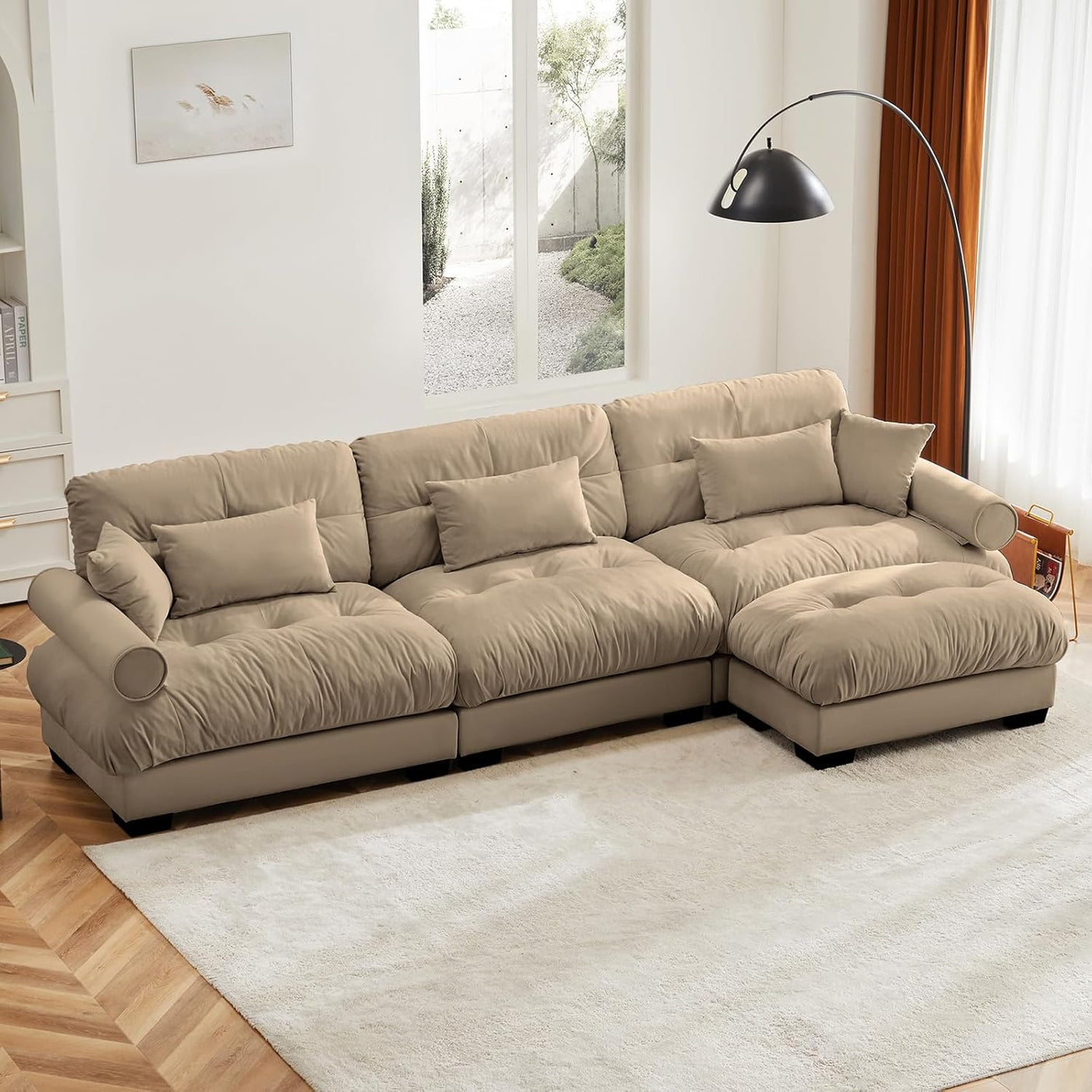 Cloud Sofa - Modular Sectional Couch with Plush Velvet & Deep Seats