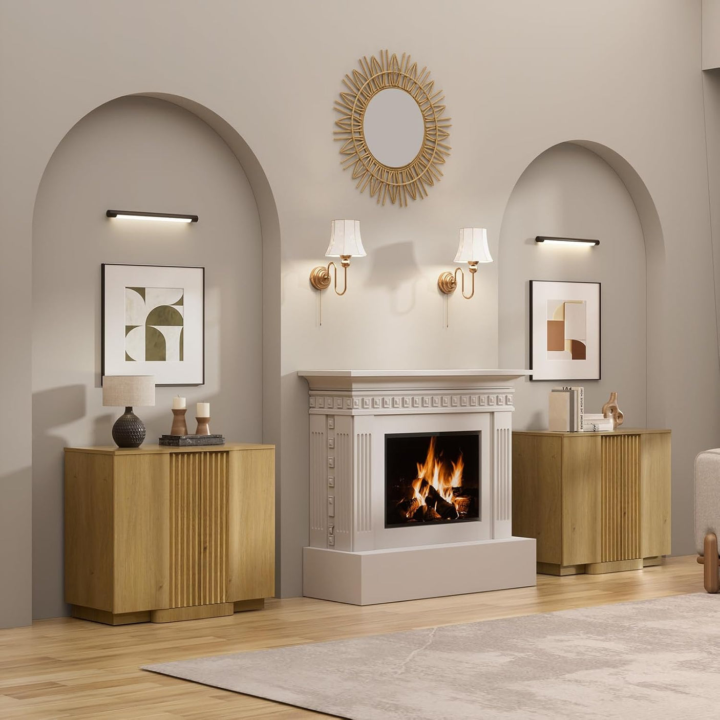 31.5" Modern Buffet Cabinet With Storage