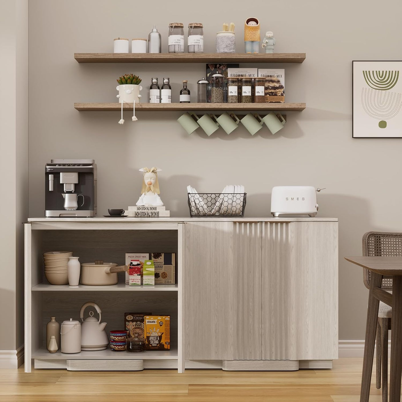 31.5" Modern Buffet Cabinet With Storage