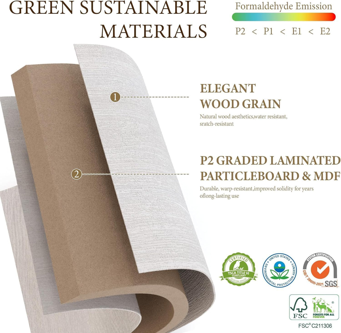 31.5" Modern Buffet Cabinet With Storage