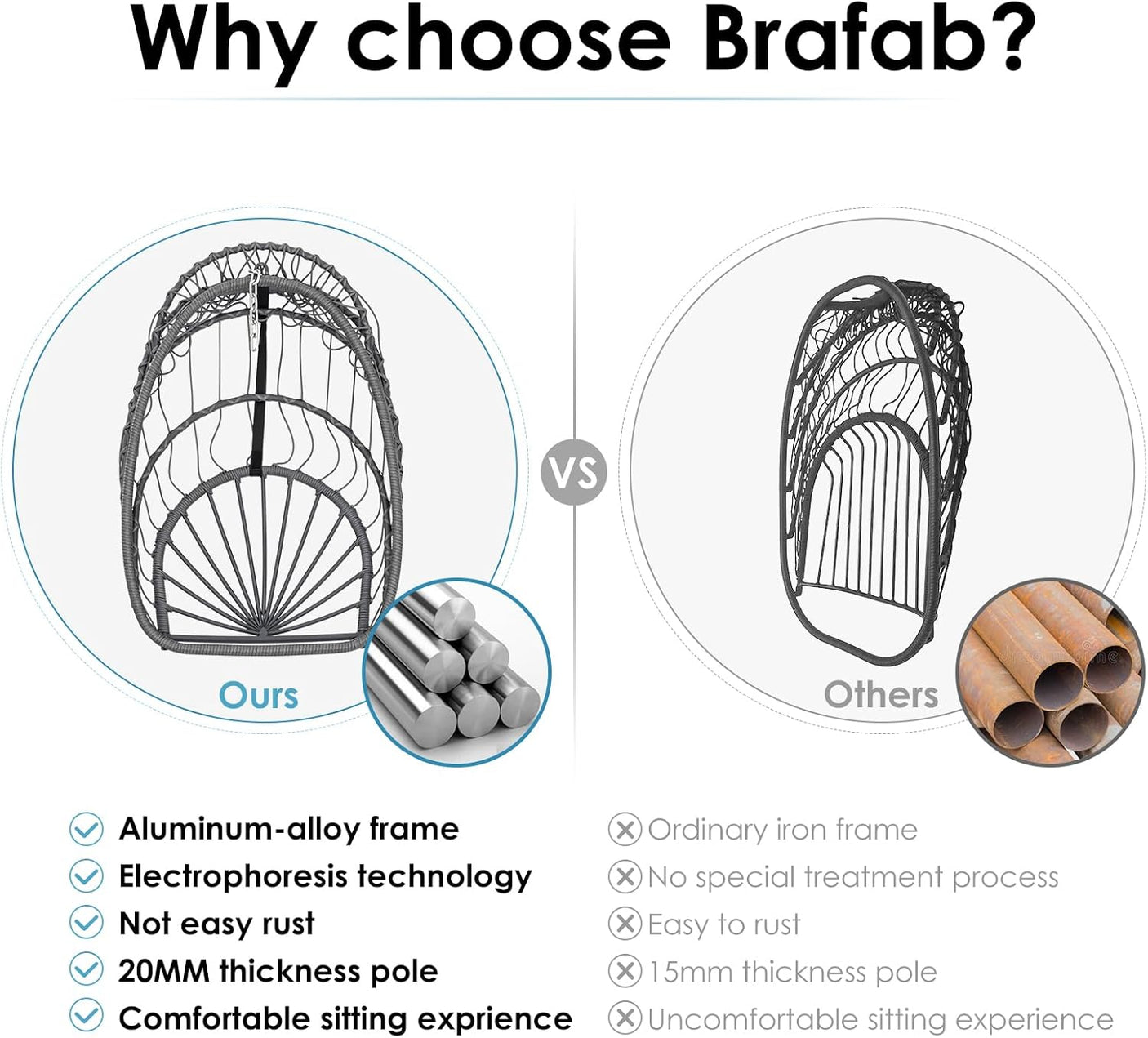 Outdoor Hammock Egg Hanging Chair with Cushion