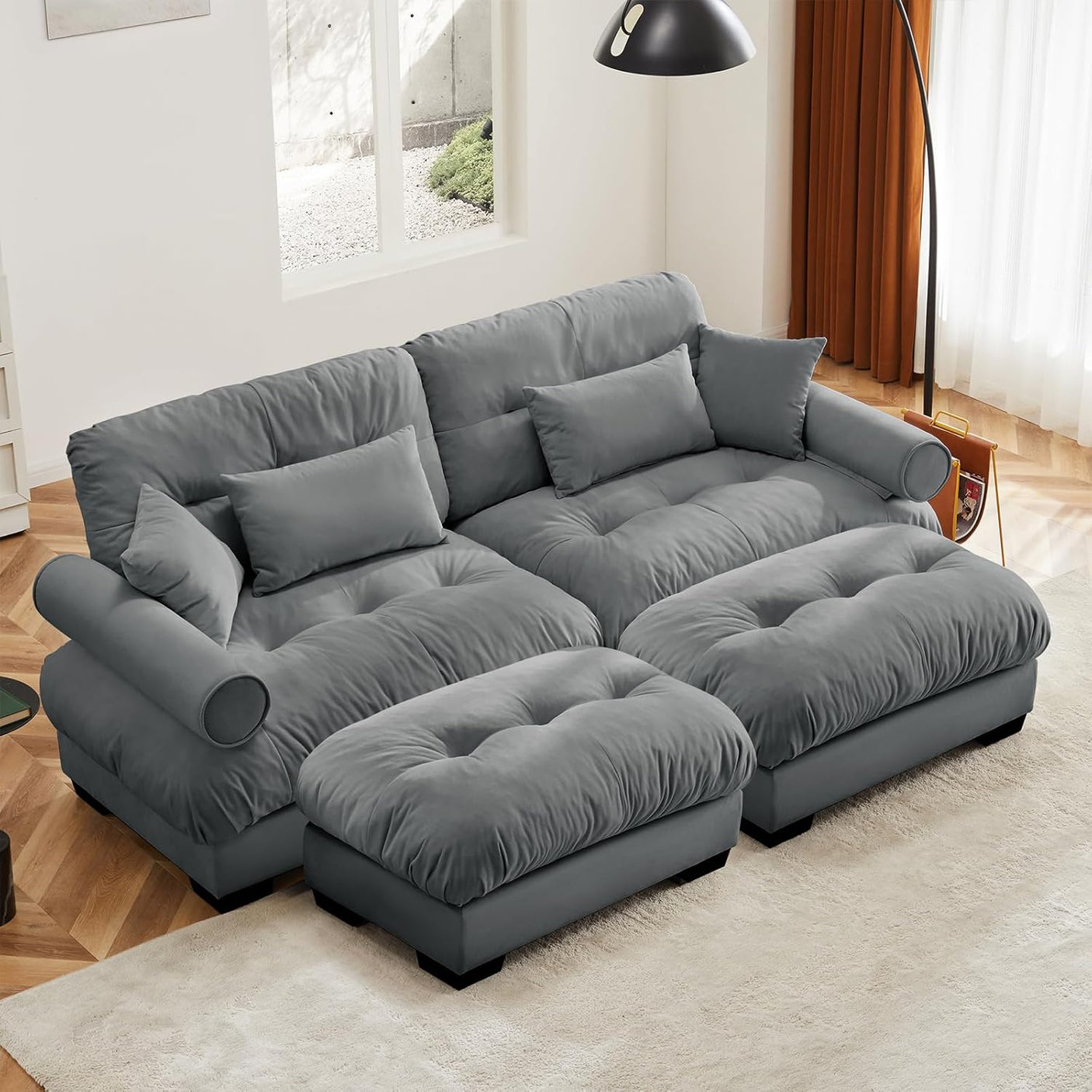 Cloud Sofa - Modular Sectional Couch with Plush Velvet & Deep Seats