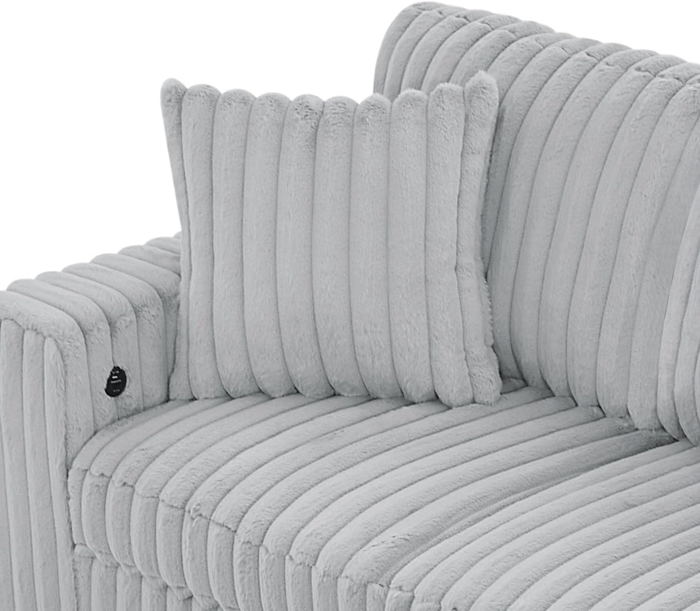 122'' U-Shaped Corduroy Sectional Sofa with Sleeper Bed & Storage Chaise