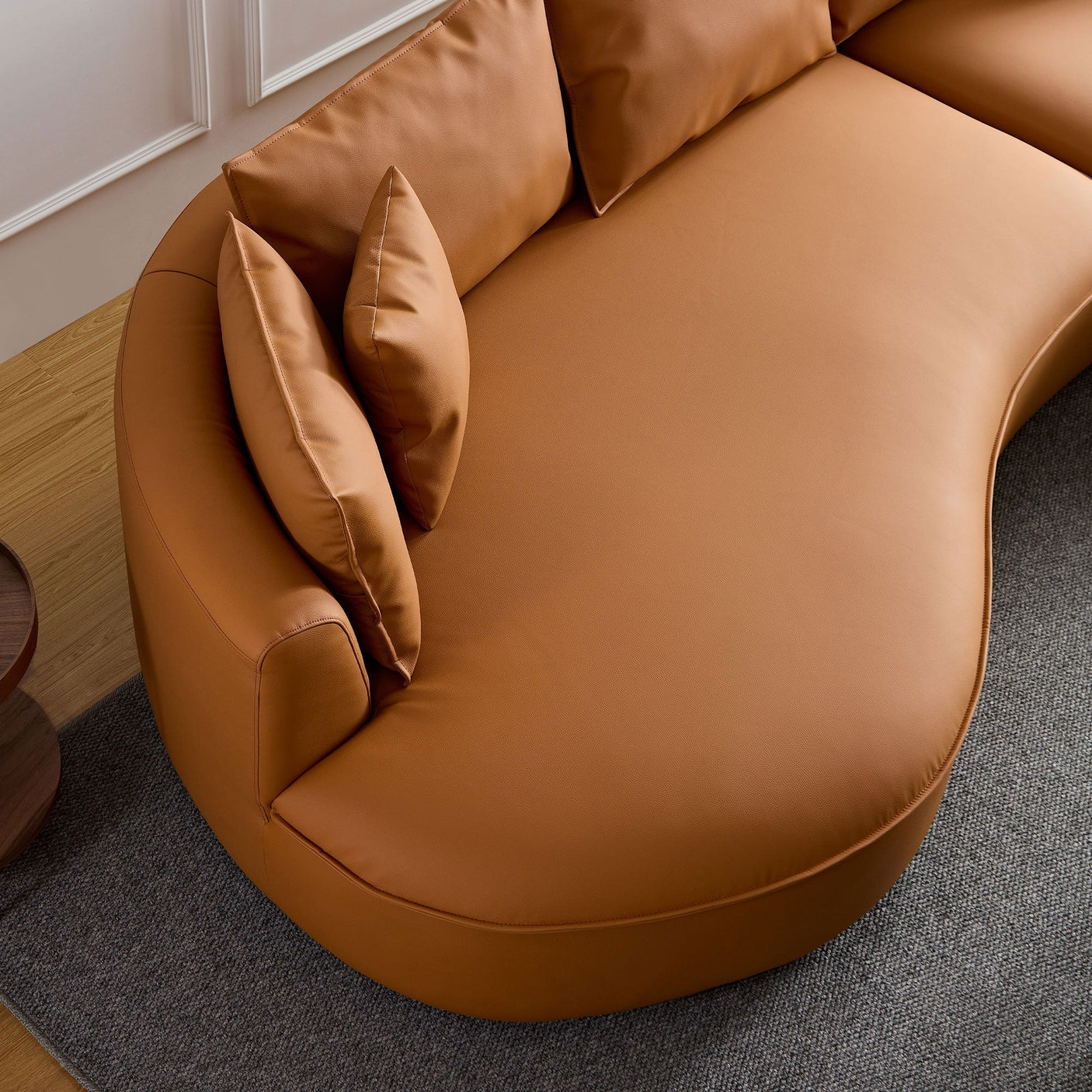 Mareno Leather Sectional Sofa