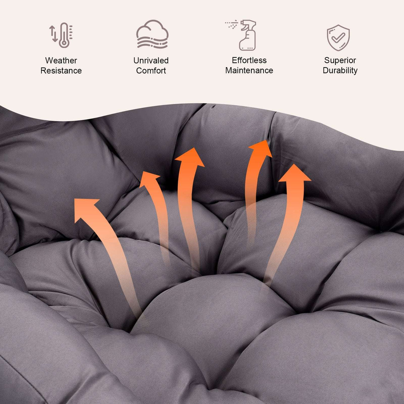 Cozy Wicker Outdoor Rocking Chair