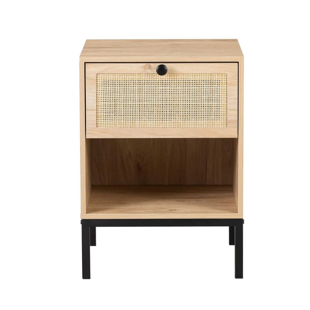 Boho Rattan Drawers Sidetable Nightstand 2 Packs