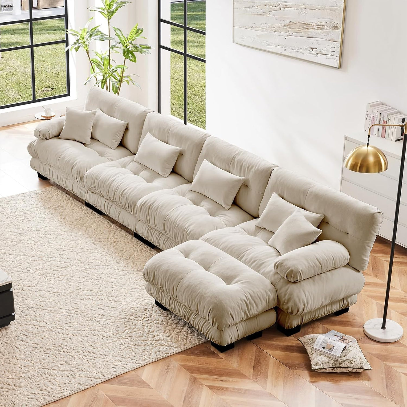 Cloud Sofa - Modular Sectional Couch with Plush Velvet & Deep Seats
