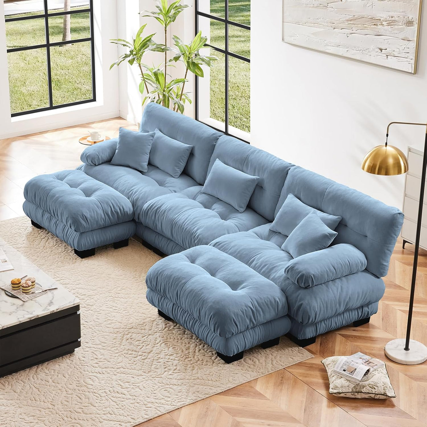 Cloud Sofa - Modular Sectional Couch with Plush Velvet & Deep Seats