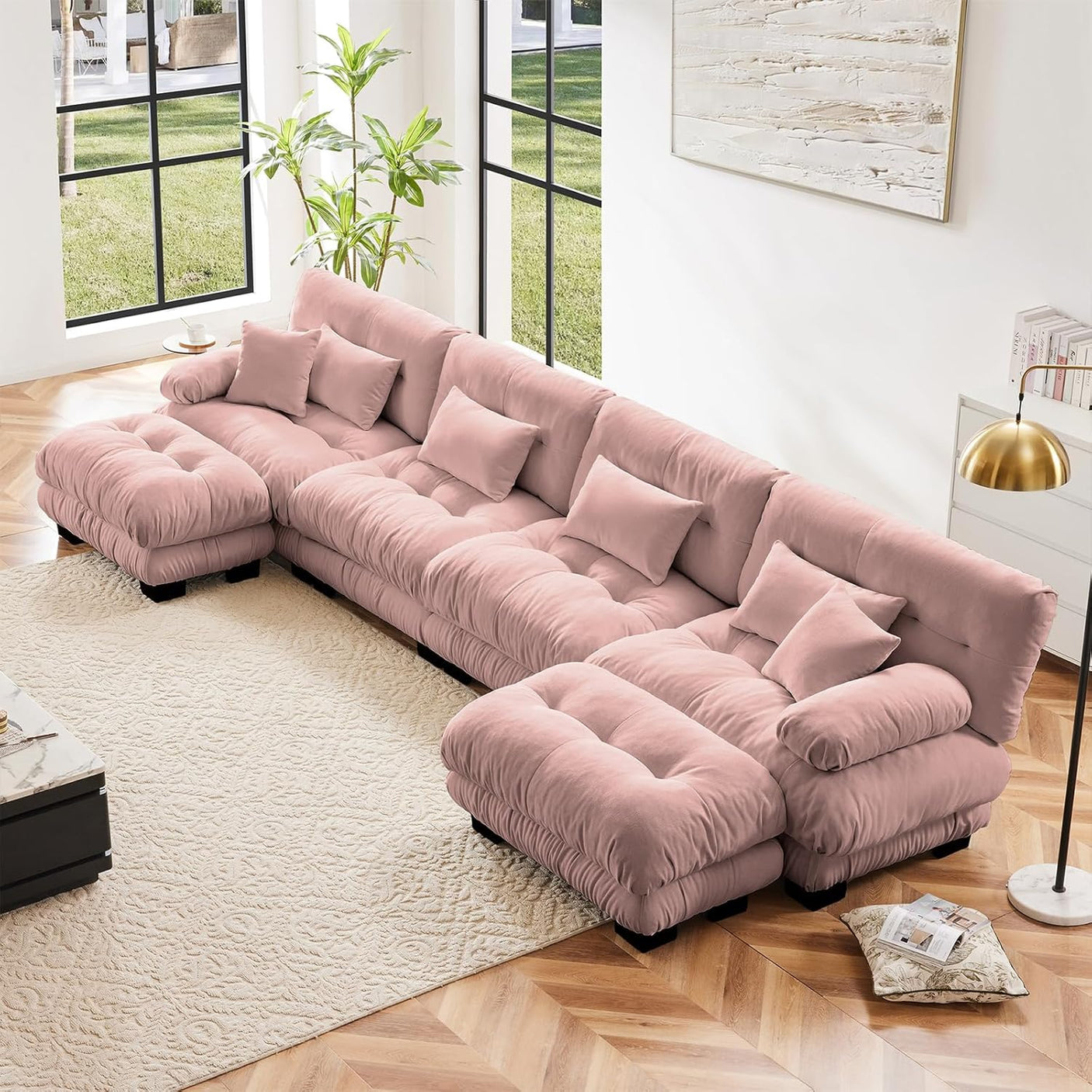 Cloud Sofa - Modular Sectional Couch with Plush Velvet & Deep Seats