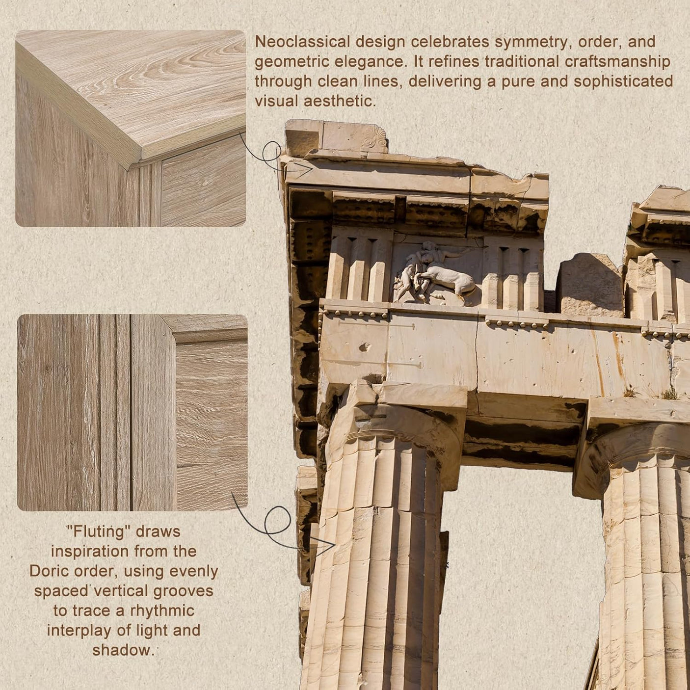 31.5" Oversized Extra Large Nightstand with 3 Drawers