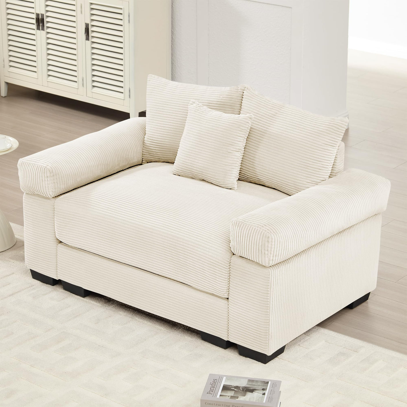 54" Oversized Corduroy Modular Sectional Sofa - Premium Comfort with High-Density Foam & Flexible Design