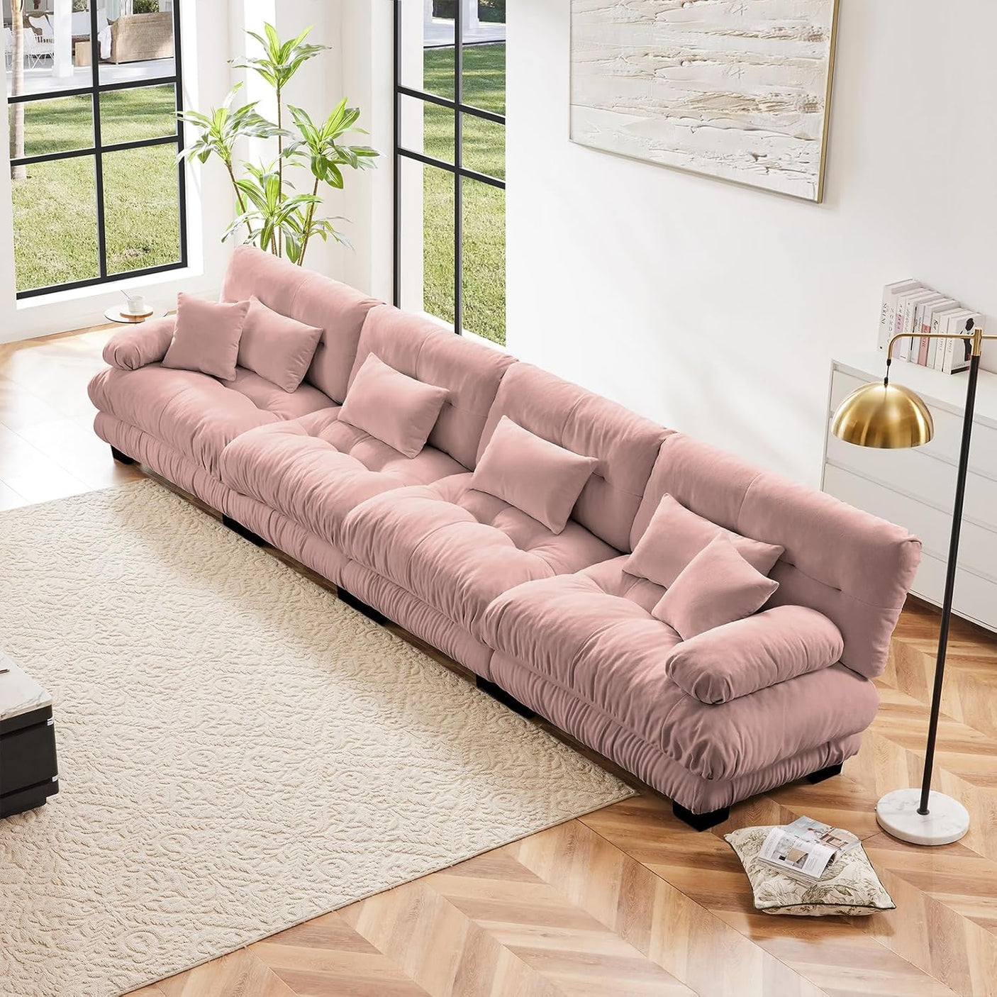 Cloud Sofa - Modular Sectional Couch with Plush Velvet & Deep Seats