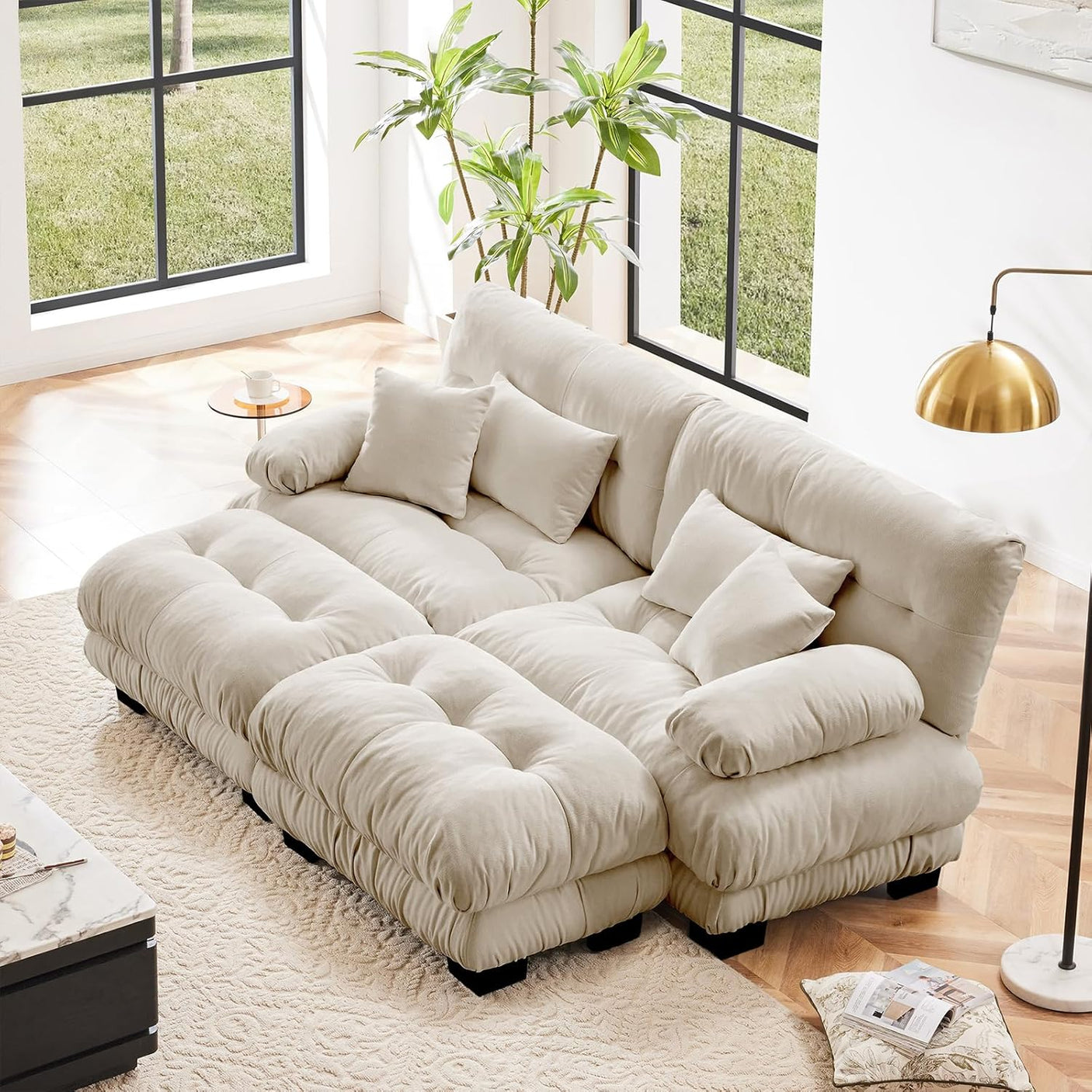 Cloud Sofa - Modular Sectional Couch with Plush Velvet & Deep Seats