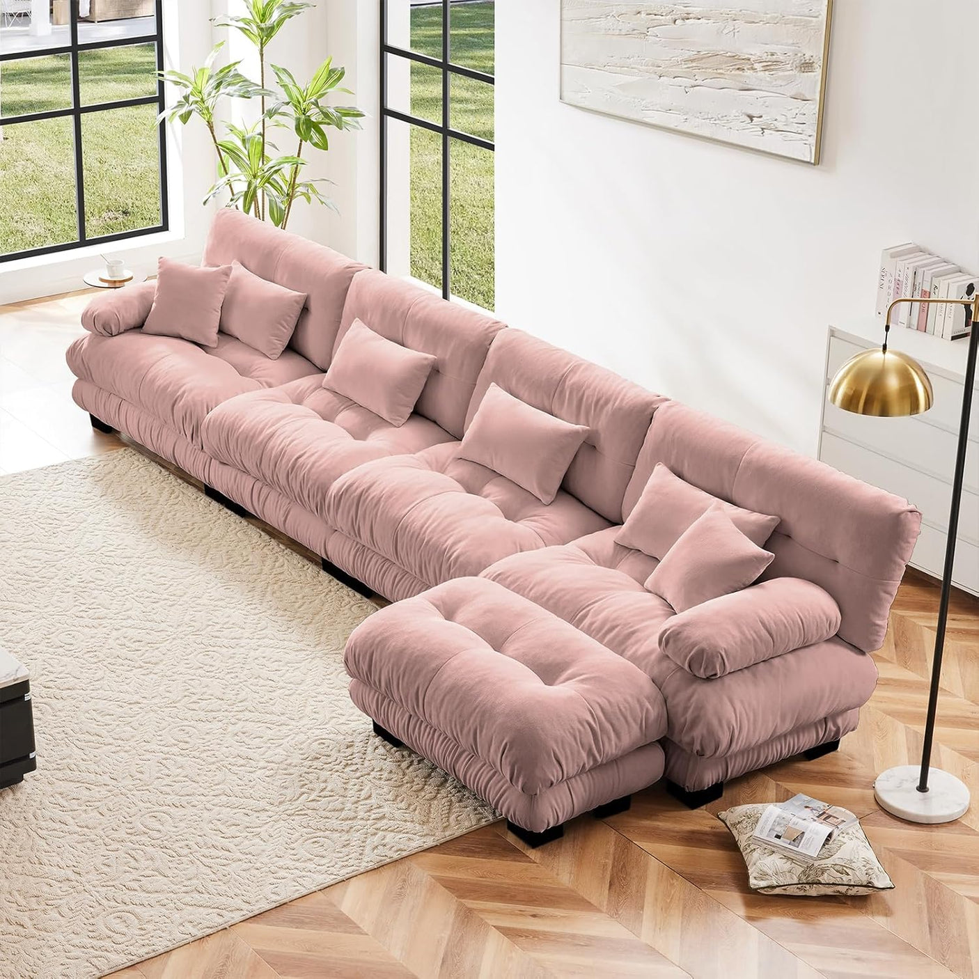 Cloud Sofa - Modular Sectional Couch with Plush Velvet & Deep Seats