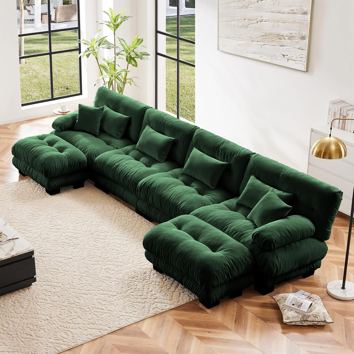 Cloud Sofa - Modular Sectional Couch with Plush Velvet & Deep Seats