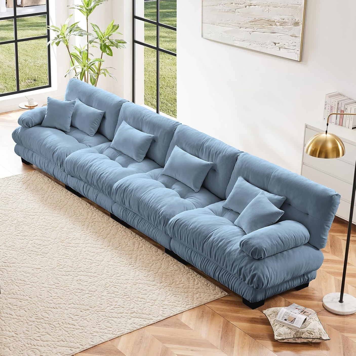 Cloud Sofa - Modular Sectional Couch with Plush Velvet & Deep Seats