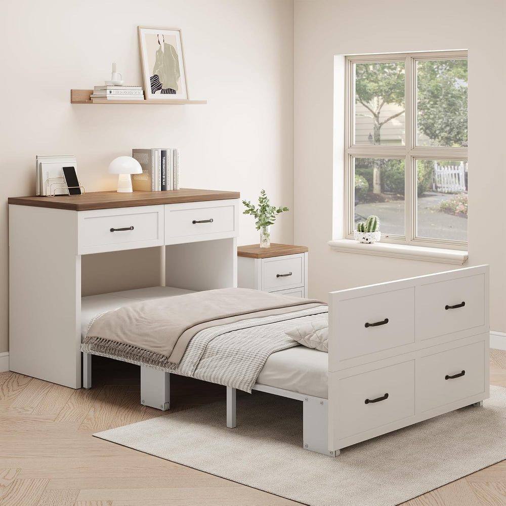 Twin Murphy Bed Chest with Drawer