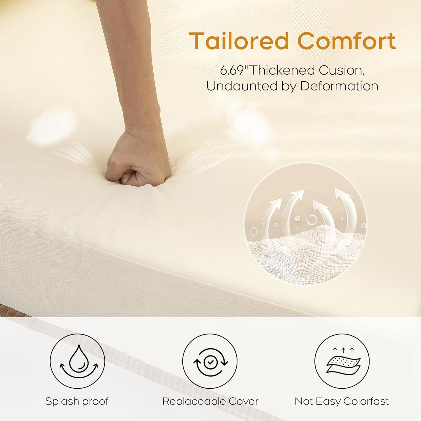 Outdoor Oversized Wicker Patio Egg Chair with Cushions