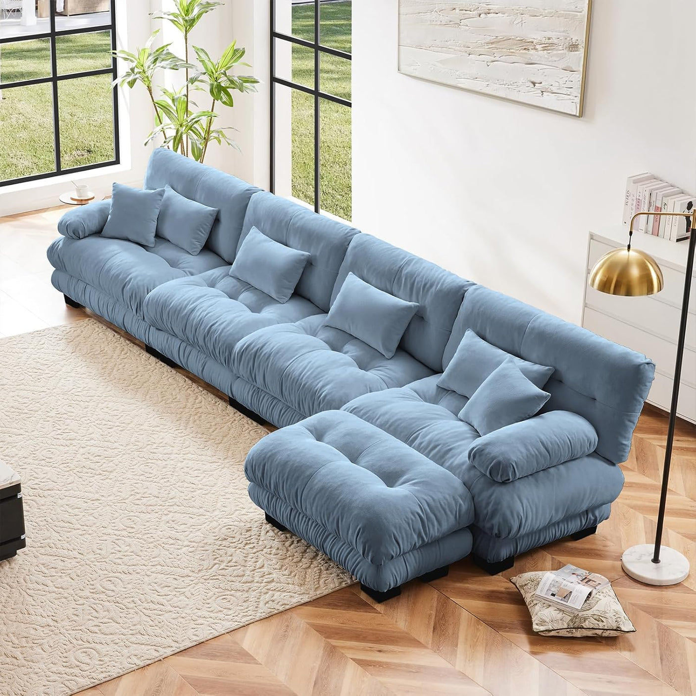 Cloud Sofa - Modular Sectional Couch with Plush Velvet & Deep Seats