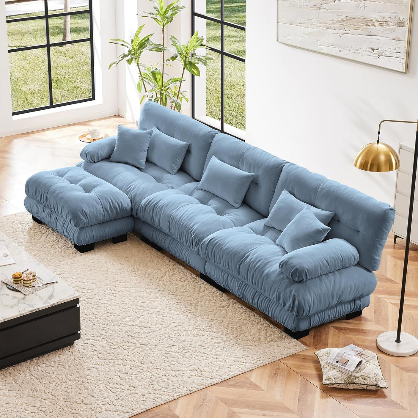 Cloud Sofa - Modular Sectional Couch with Plush Velvet & Deep Seats