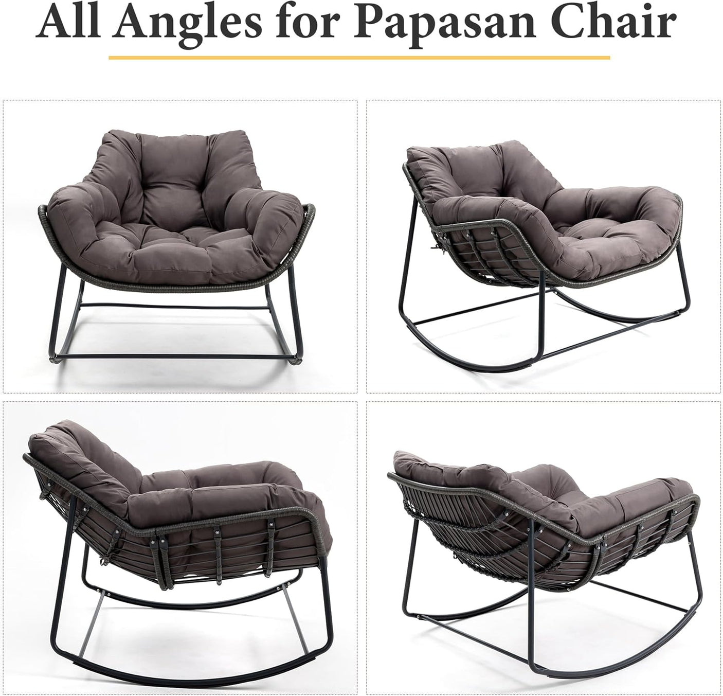 Cozy Wicker Outdoor Rocking Chair