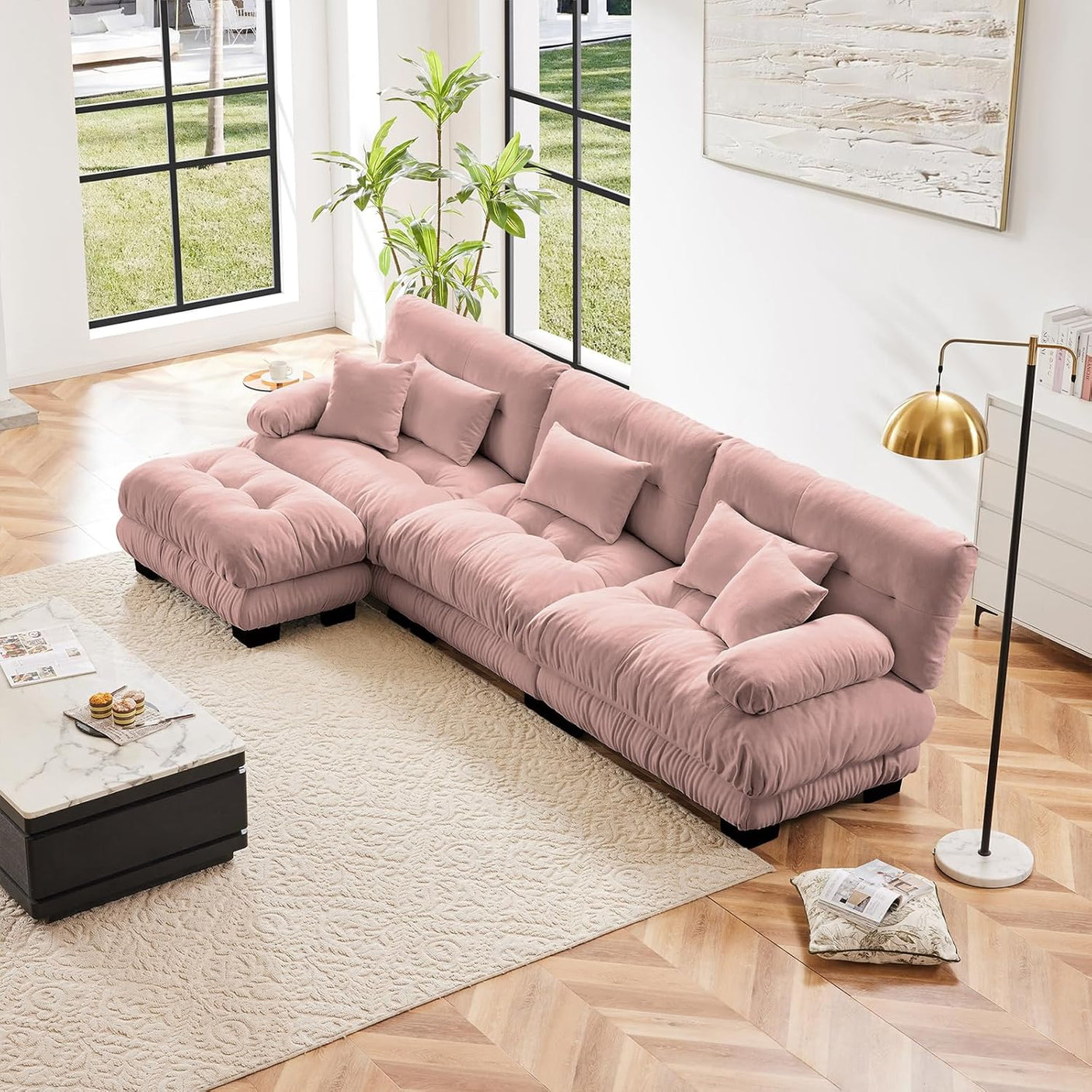 Cloud Sofa - Modular Sectional Couch with Plush Velvet & Deep Seats