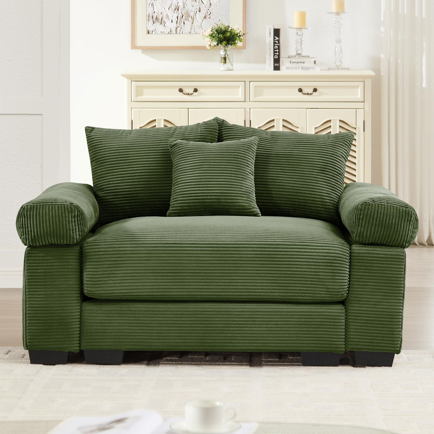 54" Oversized Corduroy Modular Sectional Sofa - Premium Comfort with High-Density Foam & Flexible Design
