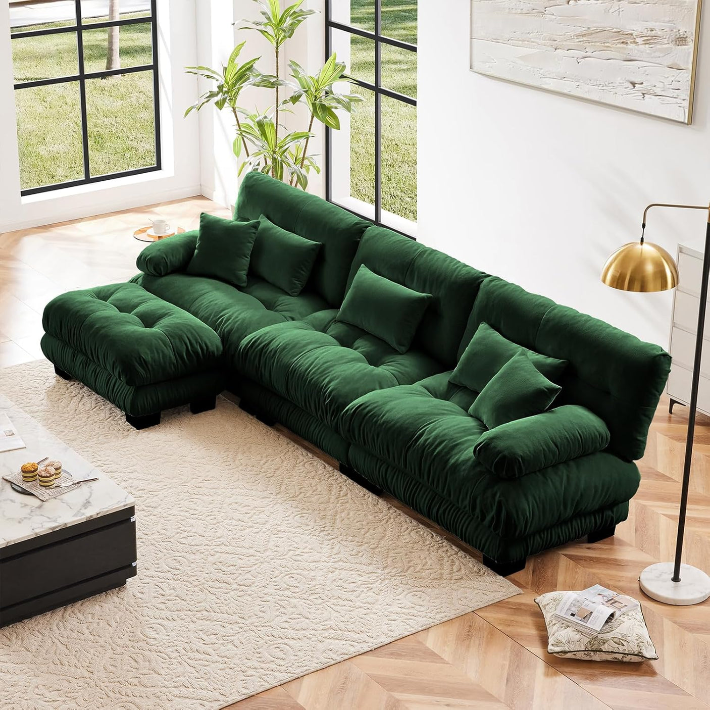 Cloud Sofa - Modular Sectional Couch with Plush Velvet & Deep Seats