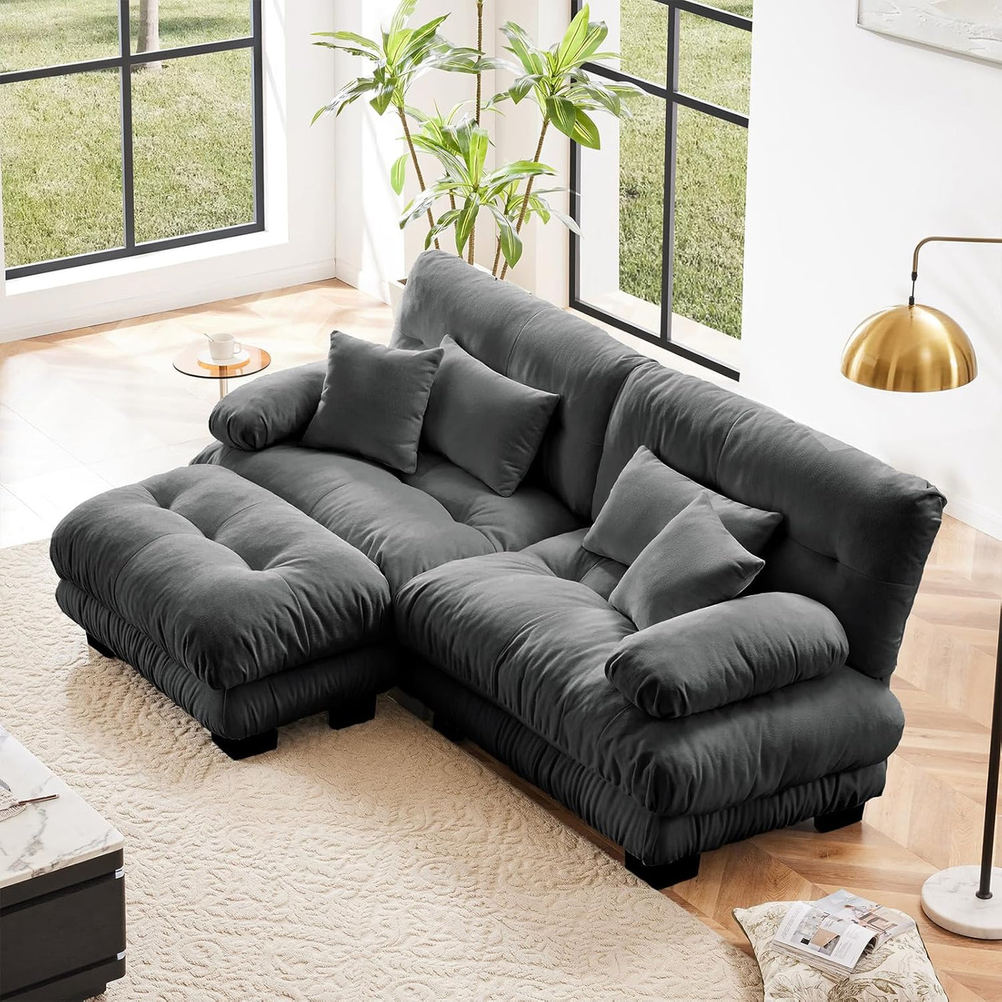 Cloud Sofa - Modular Sectional Couch with Plush Velvet & Deep Seats