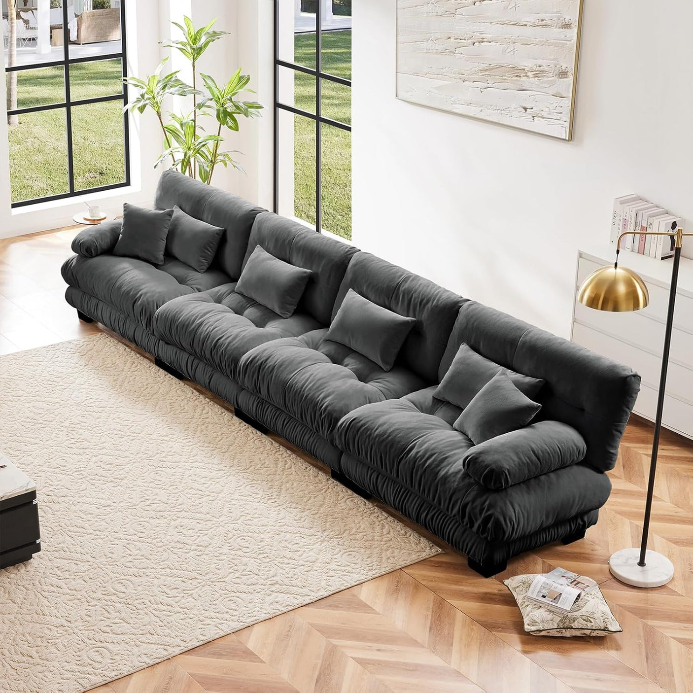Cloud Sofa - Modular Sectional Couch with Plush Velvet & Deep Seats
