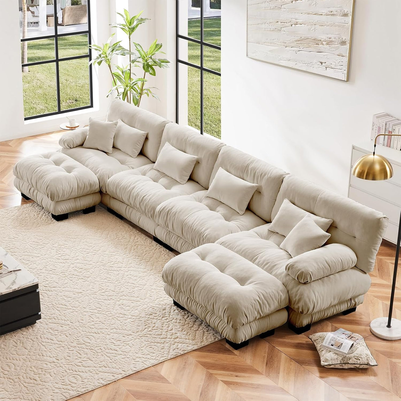 Cloud Sofa - Modular Sectional Couch with Plush Velvet & Deep Seats